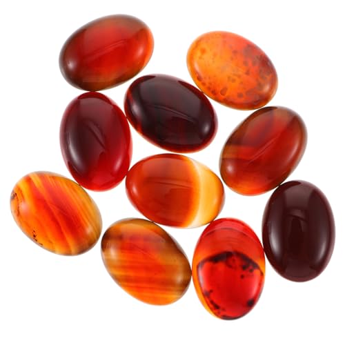 PHENOFICE 10st Edelstein-patch Steine ​​für Die Schmuckherstellung Steincabochons-ornament Ovale Cabochon-steinperlen Edelsteine ​​basteln Ovaler Cabochon-stein Halbovale Perle Naturstein von PHENOFICE