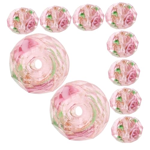 PHENOFICE 10st Glasperlen Haarschmuck Diy Abstandshalter Perlen Farbige Kleine Perlen Diy-perlen Lose Perlen Aus Glas Schmuckzubehör Selber Machen Abstandsperlen Masse Armband Perlen Masse von PHENOFICE