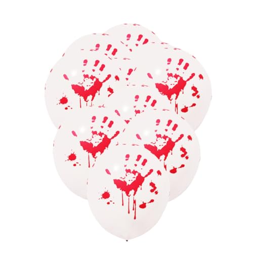 PHENOFICE 12 Stück 12 Zoll Halloween Latexballons Mit Handdruck Blut Design Für Gruselige Partys Geeignet Partyzubehör Für Halloween Feiern Und Events von PHENOFICE