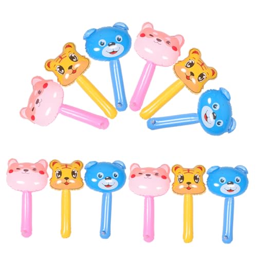 PHENOFICE 12 Stück Aufblasbare Cartoon Hammer Dschungel Luftballons Die Aufblasbaren Spielzeugtiere Aufblasbare Tiere Aufblasbare Tiere Für Kinder Aufblasbare Cheer Sticks Pvc Material von PHENOFICE