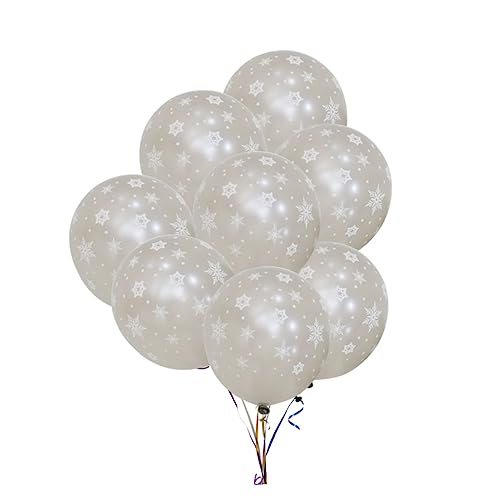 PHENOFICE 12 Stück Gefrorene Schneeflocken Latexballons 12 Zoll Perfekte Dekoration Für Geburtstagsfeiern Hochzeiten Und Weihnachtsfeiern Ideal Für Festliche Anlässe Und Partys von PHENOFICE