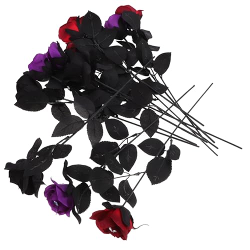 PHENOFICE 12 Stück Künstliche Rosen Mit Augäpfeln Künstliche Augäpfel Halloween Blumen Halloween Blumenpicks Gruseliger Blumenstrauß Künstliche Halloween Küchendekoration Künstliche von PHENOFICE