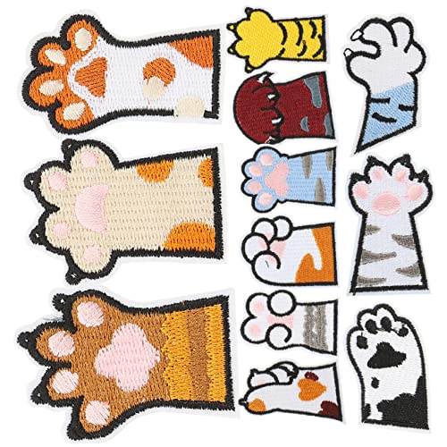 PHENOFICE 12St Patch kleine Fellflecken Katzenpfotenflecken Kätzchen-Aufnäher zum Aufnähen Tierflecken Hutflecken apfelding Reperaturset kompakte Hutaufnäher zarte Kleiderflicken Polyester von PHENOFICE