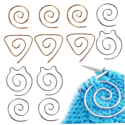 PHENOFICE 12St strickende Spiralnadel tragbare Nadel Rundstricknadeln schöne Nadel Hutnadel weichnachtsgeschke wheinatsgeschenke Haushaltsnadeln professionelle Nähnadeln Rostfreier Stahl von PHENOFICE