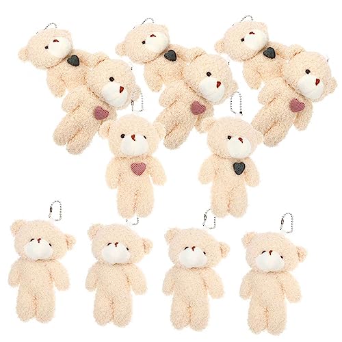 PHENOFICE 12st Teddybär-Puppe Schlüsselanhänger Taschenbär Tragen Kuscheltiere Taschenanhänger Ausgestopft Bären-partydekoration Kette Kuscheltier Für Teenager Abschluss Bär Plüsch von PHENOFICE