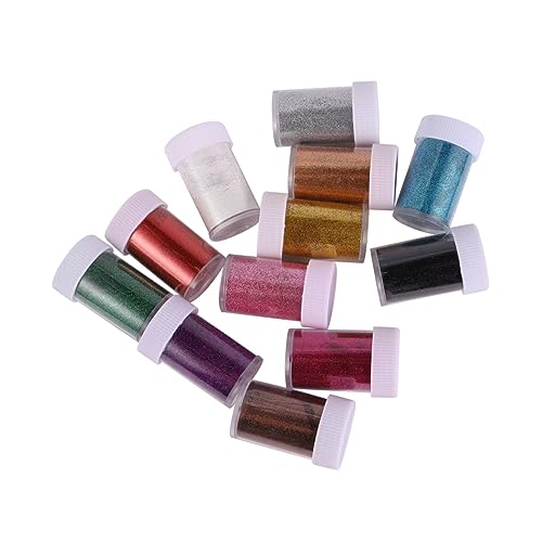 PHENOFICE 12st -glitter-pulver Flasche Glitter-perlen-pulver Nagel Pailletten Nagelpigment Auge Glitzert Glitzernde Nagelpuder Nagel-kits Nagelglitzer Körper Glitzer Glitzerpulver Black von PHENOFICE