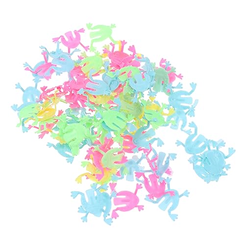 PHENOFICE 140 Stk Mini Springender Frosch Sprungspielzeug Kinderspielzeug Finger Drückende Froschspielzeuge Spielzeug Für Draußen Tierspielzeug Für Kinder Mini-springende Frösche Pvc von PHENOFICE