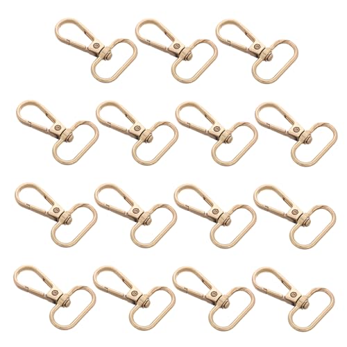 PHENOFICE 15st Schnalle Hummerschere Lanyard-strigger-schnappclip Trigger-karabinerhaken, Robust Drehbarer Verschlussclip Drehhaken Für Geldbörsen Gold Drehverschluss Zinklegierung Golden von PHENOFICE