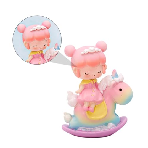 PHENOFICE 1Stk Einhorn-Prinzessin Desktop-Dekoration Tortenaufleger für die Hochzeit Dessert-Ornamente Figur unicorn tortendeko unicorn cake decoration Kuchenverzierungen Einhorn-Topper Harz von PHENOFICE