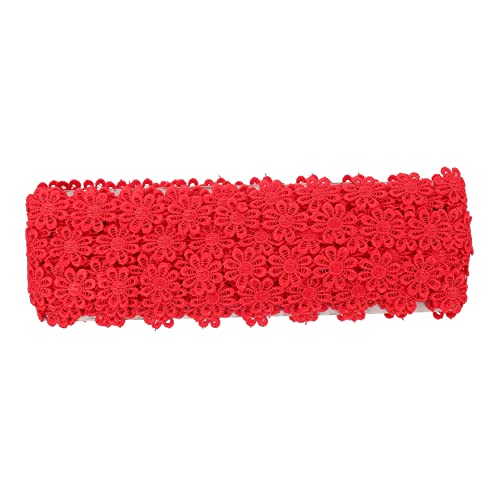 PHENOFICE 1Stk Polyester-Spitze rotes Zubehör Spitzenband aus Stoff Spitzenstoff puppen kleidung für puppenkleidung toy handgefertigte handwerksversorgung Kleid-Accessoire Polyestergarn von PHENOFICE