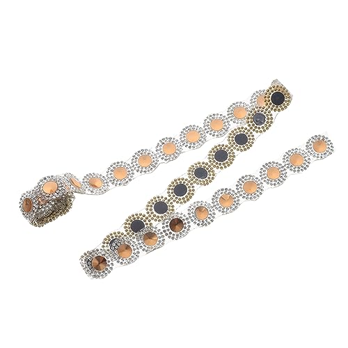 PHENOFICE 1stk Bohrstange Strasssteine ​​zum Basteln Diamant-bling Hausgemachte Ornamente Strass-wraps Künstliche Para Decoracion Glänzendes Netz Zuschneiden Strass-mesh-band Golden Glas von PHENOFICE