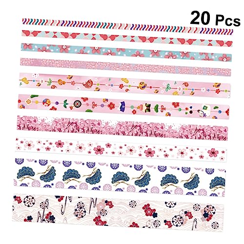 PHENOFICE 2 Kartons à 10 Rollen Abdeckband Washi-tape-organizer Diy Sammelalbum Washi-papierbänder Kawaii Washi-klebeband Klebriges Papierband Washi Masking Dekobänder Blumen-washi-tape von PHENOFICE