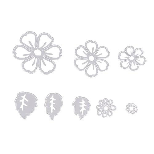 PHENOFICE 2 Satz Stanzteile zum Selbermachen DIY Bastelschablonen Stanzformen Schablone DIY Scrapbooking Papier Blumenschablone ausstechplatte cutter messser Schneidemesser Prägestempel von PHENOFICE