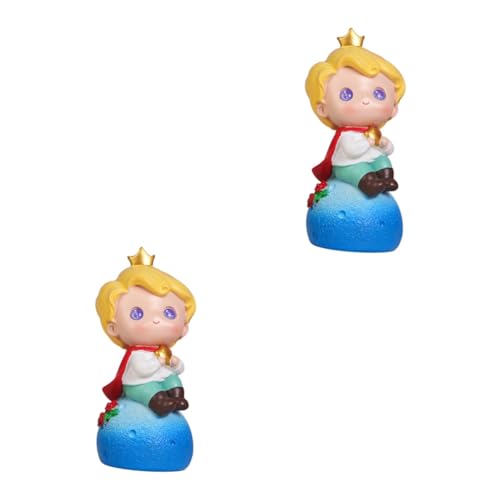 PHENOFICE 2 Stk Geburtstagstorte Dekoration Prinz Puppenfiguren Cupcake-kapazitäten Figur Babypuppe Für Frauen Cupcake-topper Figur Cupcake Topper Kuchendekoration Kuchen Picks Harz von PHENOFICE