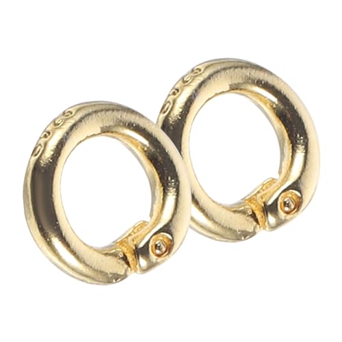 PHENOFICE 2 Stück Schmuck Verbindungsring Offene Biegeringe Sterling Silber Biegeringe 925 Halskette Verschluss O Ringe Geteilter Ring Sterling Silber Halskette Runde Ringverbinder Golden von PHENOFICE