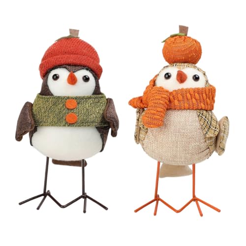 PHENOFICE 2 Stück Tabletop Ornament Thanksgiving Vogel Herbst Figur Für Zuhause Vögel Statuen Für Home Decor Vogel Dekorative Vögel von PHENOFICE