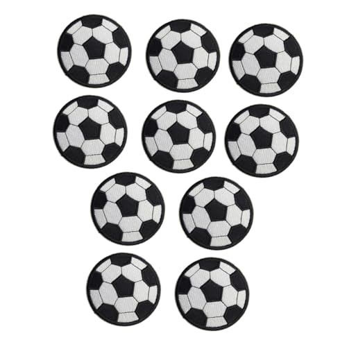 PHENOFICE 20 Stk Gestickte Fußball-stoff Aufkleber Diy & Handwerk Sportdekor Patch-jeans Mini-dekor Diy-patches Patches Nähen Nähpflaster Fußball-patch Sterne-jeans Mini-aufkleber Polyester von PHENOFICE