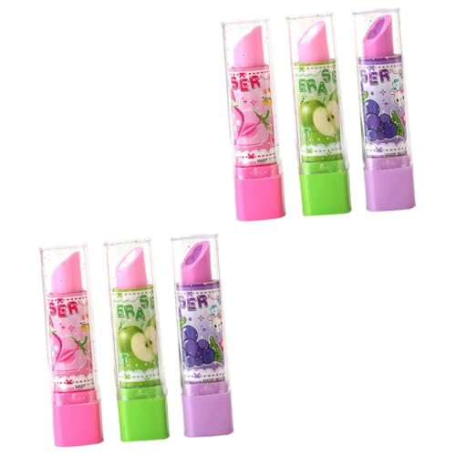 PHENOFICE 20 Stk Lippenstift Radiergummi Schreibwaren Kinderbriefpapier Neuartiger Radiergummi Fruchtmuster Radiergummi von PHENOFICE