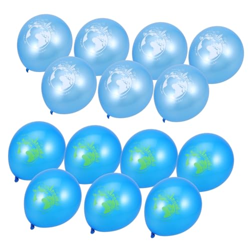 PHENOFICE 20 Stück 12 Druckballons Planet Erde Ballon Transparente Ballons Gefälschte Ballons Klare Ballons Partyzubehör Ballons Klassenzimmer Ballons Erdkugel Ballon Mylar von PHENOFICE