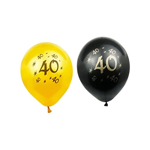 PHENOFICE 20 Stück 40 Nummer 40 Ballons Brief-Party-Ballon 40 Luftballons schwarzgoldene Luftballons deckenverkleidung home decor balongas zahlen luftballon 40 Latexballons Geburtstagsballon von PHENOFICE