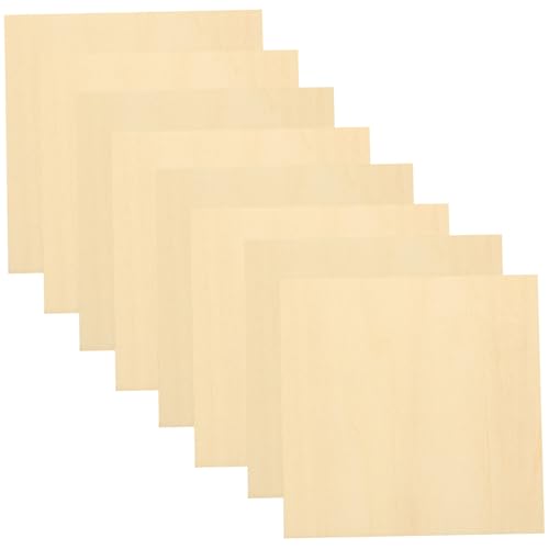 PHENOFICE 20 Stück Quadratische Planken DIY Bastelzubehör Bastelzubehör Für Kinder Unfertige Quadrate Leeres Sperrholz Kinderhandwerk DIY Bastelplatten Handgefertigtes Material von PHENOFICE