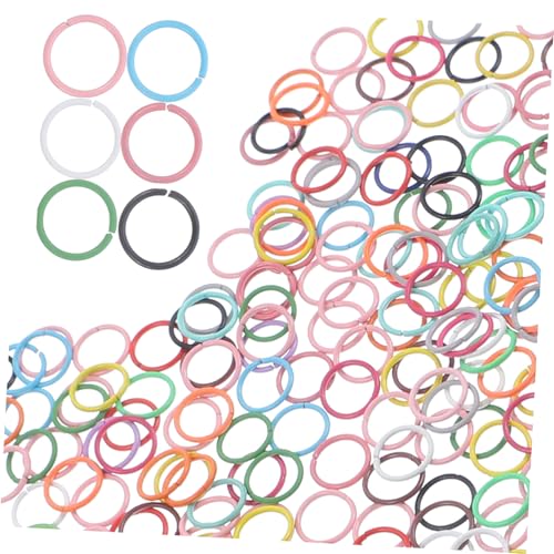 PHENOFICE 200St selbstschließende Biegeringe bunter Biegering Biegering-Reifen DIY Armband gespalten Halskette Reparatur Biegering bastelzeug schmuck machen Sprungringe Loop-Sprungring Eisen von PHENOFICE