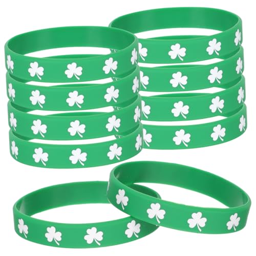 PHENOFICE 20St Kleeblatt-Armband st patricks day armbänder st. Patricks Day Armband Feiertagsarmbänder Partygeschenk frauen armband st patricks day silikonarmbänder Gastgeschenke Kieselgel von PHENOFICE