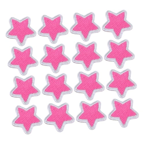 PHENOFICE 20St Pentagramm-Patch Sterndekor dekorative Kleiderflicken Sternenaufnäher für Kleidung Jeans-Patch untertischdecke vorhangstangen DIY liefert DIY-Reparatur-Patches Polyester Rosa von PHENOFICE