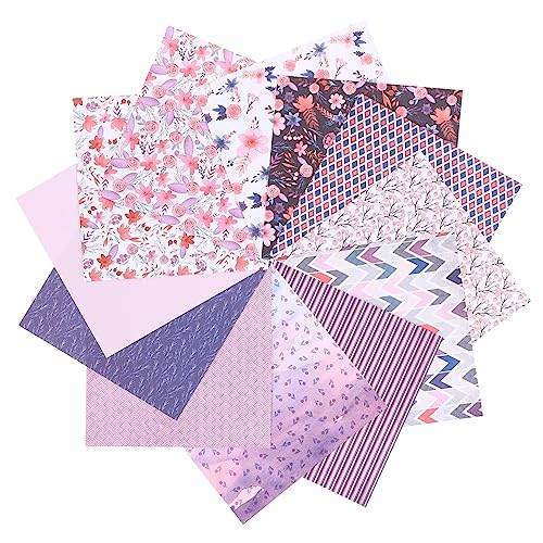 PHENOFICE 24 Blätter Taschenrohpapier hand papier Zubehör für Scrapbook-Papier antikes Material Papier Packpapier kreativpapier scrapbook paper DIY Material Papier Backpapier Violet von PHENOFICE