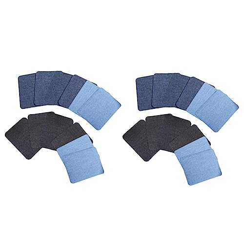 PHENOFICE 24St Denim-Patches blaues Dekor Patch-Jeans schwarze Jeans Hemdflicken repair patch reparaturflicken Stoff für die Reparatur von Kleidung Jeansflicken zur Reparatur von Kleidung von PHENOFICE