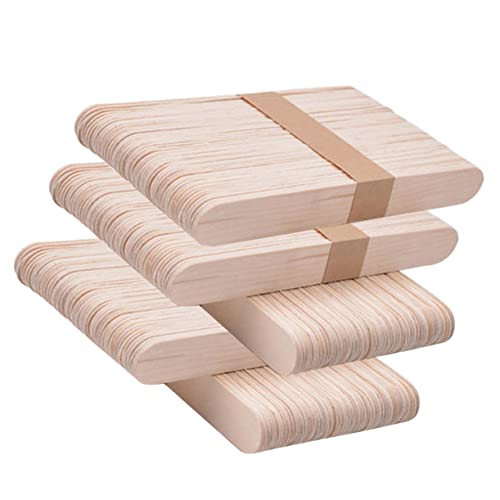 PHENOFICE 250 Stück Eisstock Aus Holz Stick Für Diy Mini-etiketten Eisstiele Selber Machen Eis Am Stiel Selber Machen Eisstiele Zum Basteln Farbige Bastelstäbe Selbstgemachte Stöcke Beige von PHENOFICE