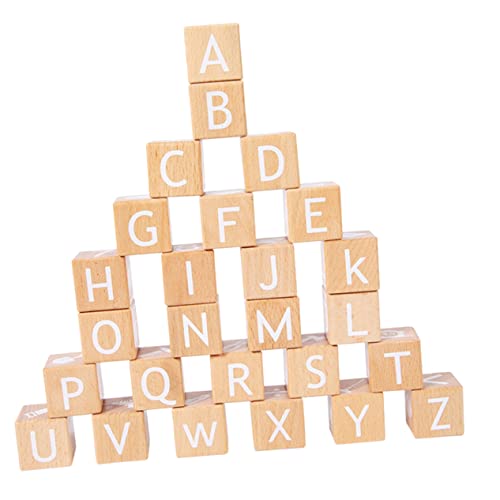 PHENOFICE 26 Stück Alphabet Blöcke Kinderspielzeug Für Kinder Woody Zahlenspielzeug Lernspielzeug Für Kinder Alphabet Spielzeug Kinderspielzeug Bausteine ​​Für Kinder Holzbuchstaben von PHENOFICE