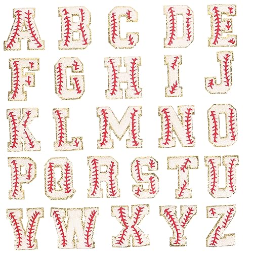 PHENOFICE 26St zarte Fellflecken multifunktionale Kleidungsflicken Alphabet-Stickerei-Patch aufnäher für jacke aufbügler für jacken kleine Kleidungsflecken DIY liefert Handtuchstickerei von PHENOFICE