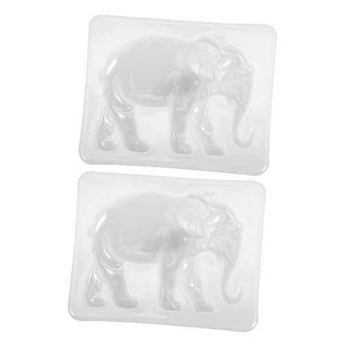 PHENOFICE 2St Elefant-Epoxy-Form förmchen giesform silikonform gießform Silikonform für DIY moul de para gelatinas DIY-Gießen werkzeug DIY-Form DIY Bastelform Kieselgel Weiß von PHENOFICE