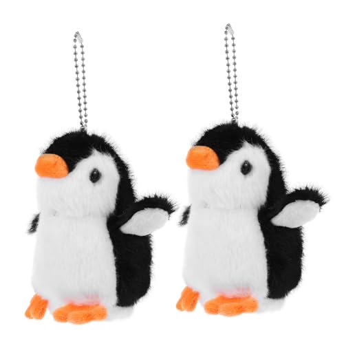 PHENOFICE 2St Pinguin-Puppe-Anhänger Pinguin-Gastgeschenke Beutel Plüsch-Schlüsselanhänger Kuscheltiere pinguin schlüsselanhänger pinguin stofftier Schlüsselbund Plüsch zum Aufhängen Black von PHENOFICE