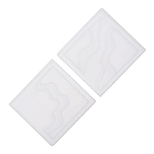 PHENOFICE 2St Untersetzerform Tabletts zur Herstellung von Becherpads DIY handgefertigte Bastelformen Epoxid-Gießform harz formen förmchen moul Silikonform Cup-Matte-Gussformen Kieselgel von PHENOFICE