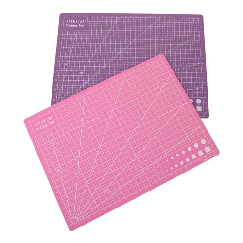 PHENOFICE 2St cutting mat craft mat Mini-Schneideunterlage Matte zum Selberbasteln Gravurmatten rosa schneidebrett Sperrholz Planke doppelseitige Matte Schneidematte Nählineal Nähmatte PVC von PHENOFICE