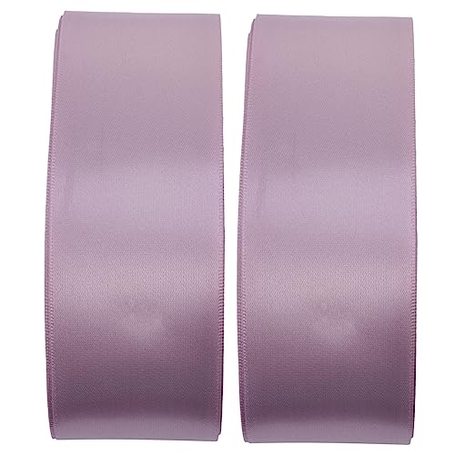 PHENOFICE 2St seidenband ribbon Kleidungsband dekobänder pailettenband DIY-Bänder DIY-Geschenkband Satinband Geschenkverpackungsband Geschenkbänder Satin- Lavender von PHENOFICE