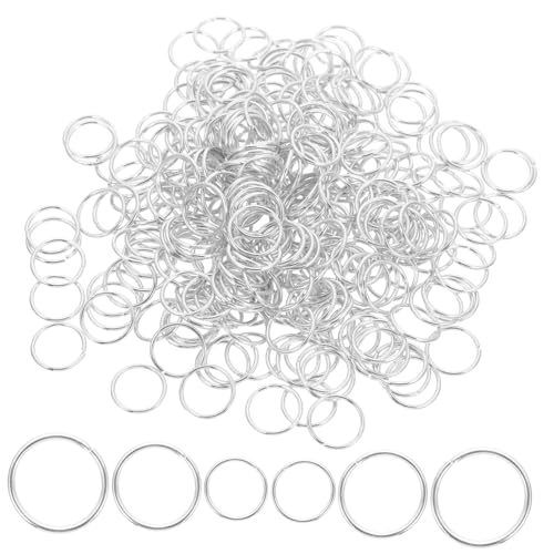 PHENOFICE 3 Packungen Aus Metall Schmuck Machen Springen Halskette Spaltring Biegeringe Für Die Schmuckherstellung Schmuck Biegeringe Loop-sprungring Sprungringe Zinklegierung Silver von PHENOFICE