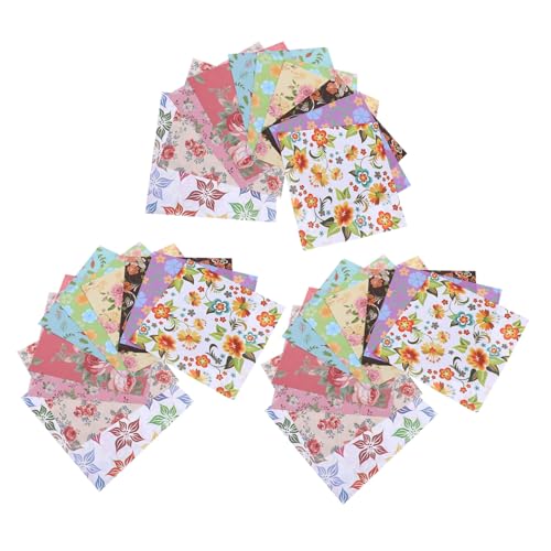 PHENOFICE 3 Sätze Doppelseitig Bedrucktes Origami Faltpapier Basteln Tragbares Faltpapier Japanisches Origami-papier Bastelarbeiten Zum Falten Von Papier Origami-faltpapier Diy Sammelalbum von PHENOFICE