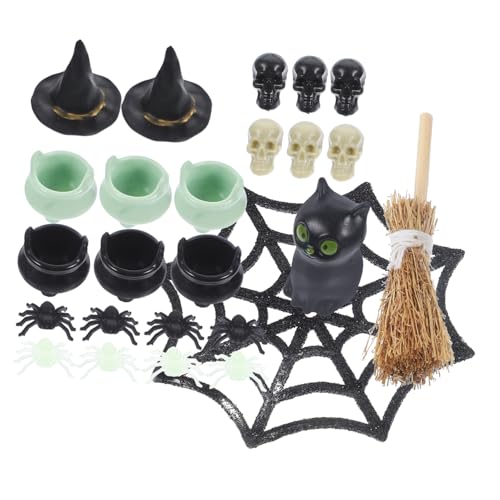 PHENOFICE Dekoration Dak 3 Sätze Halloween-wohndekoration Minifiguren Halloween-dekoration Für Partys Puppen Halloween Figuren Halloween-figuren Halloween- -miniaturen Hexenhut-miniaturen Plastik von PHENOFICE