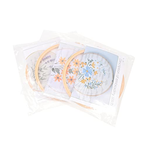 PHENOFICE 3 Sätze Kreuzstich für Anfänger Kreuzstichpackungen Stickerei-Starter-Kit Nähpaket für Anfänger embroidery thread embroidery needle dekoratives Stickset Stickerei-Kits Polyester von PHENOFICE