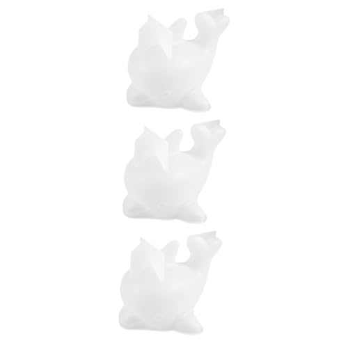 PHENOFICE 3 Stk Delphin Schimmel Backformen für Tierkuchen Schnecke 3D- -Gießform Tierdekor Abs hühner spielzeug bastelzeug trockenblüten 3D-Delfinform DIY Bastelform Kieselgel Weiß von PHENOFICE