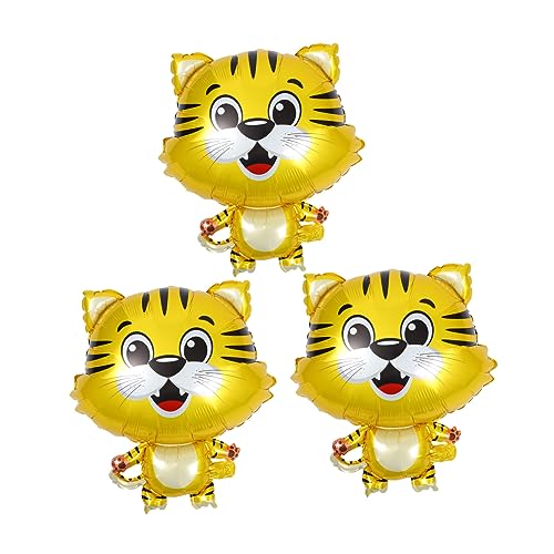 PHENOFICE 3 Stück Cartoon Tiger Luftballons Lustige Dschungel Luftballons Für Kinder Tierthema Geburtstagsparty Dekorationen Perfekt Für Den Ersten Geburtstag Und Kinderfeiern von PHENOFICE