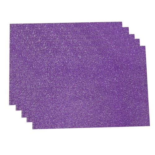 PHENOFICE 30 Blatt Glitzerpapier Spiegel-Bastelpapier farbiges Druckerpapier farbiges Papier glänzendes Papier Glitzerpuderpapier Lila Glitzerkarton Papierkarten selber machen Violett von PHENOFICE