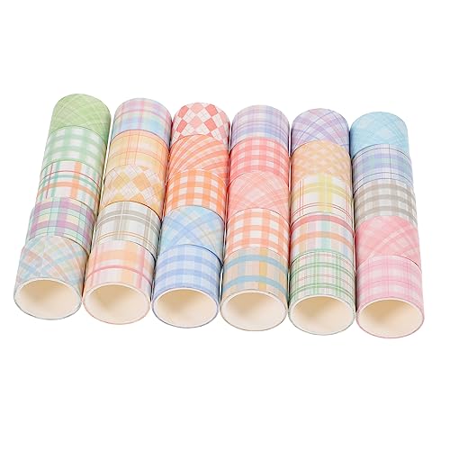 PHENOFICE 30 Rollen Kariertes Washi Klebeband, Schreibwarenband, Selbstklebendes DIY Klebeband, Druckband, Notizbuch DIY Washi Klebeband, Geschenkverpackungsband, DIY Scrapbook Klebeband, von PHENOFICE