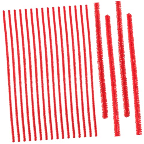 PHENOFICE 300st Plüsch Twisted Stick Spielzeug Festival Biegbarer Stab Handgefertigtes Werkzeug Flexible Stange Verdrehter Stock Diy Gedrehter Stick Diy-spielzeug Bastelbedarf Eisendraht Rot von PHENOFICE