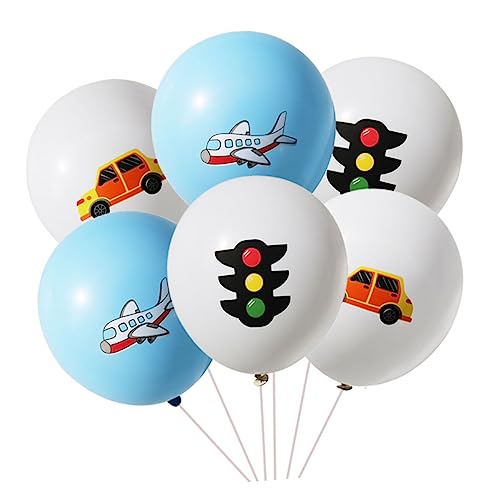 PHENOFICE 30St Ballons Auto Autodekoration fröhliche Autoballons Babyballons Flugzeugdekorationen Luftballons für Partys Autos Ballons Latexballons bedruckte Luftballons Partyballons von PHENOFICE