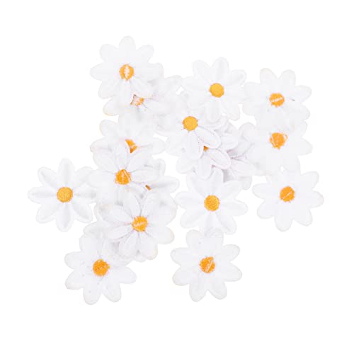 PHENOFICE 30St Gänseblümchen-Patch DIY-Stickerei Gänseblümchen-Stickpatch Blumenapplikation Blumendekorationen reparaturflicken apfelding Flicken für Bekleidung Polyester-Kleiderflicken Weiß von PHENOFICE