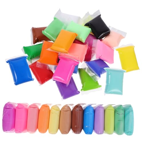 PHENOFICE 36 Packungen Gefärbter Ton Lehmhandwerk Helle Tonfarbe Bastelton Für Kinder Modelliermasse Bastelset Aus Ton Leichter Lehm Ton-kit Spielzeug Aus Ton Kinder Bausatz DIY-ton Plastik von PHENOFICE